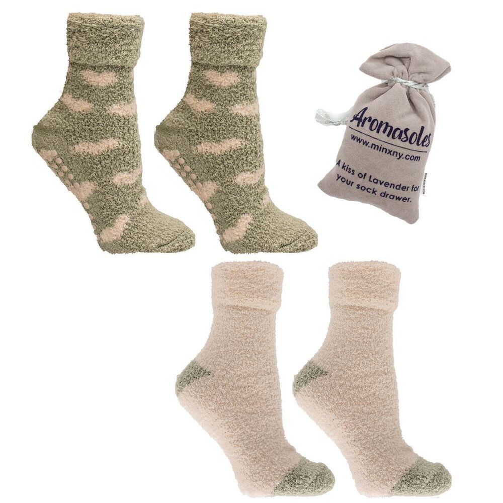 Aromasoles Women's Lavender & Shea Butter Infused Socks (2 Pairs)